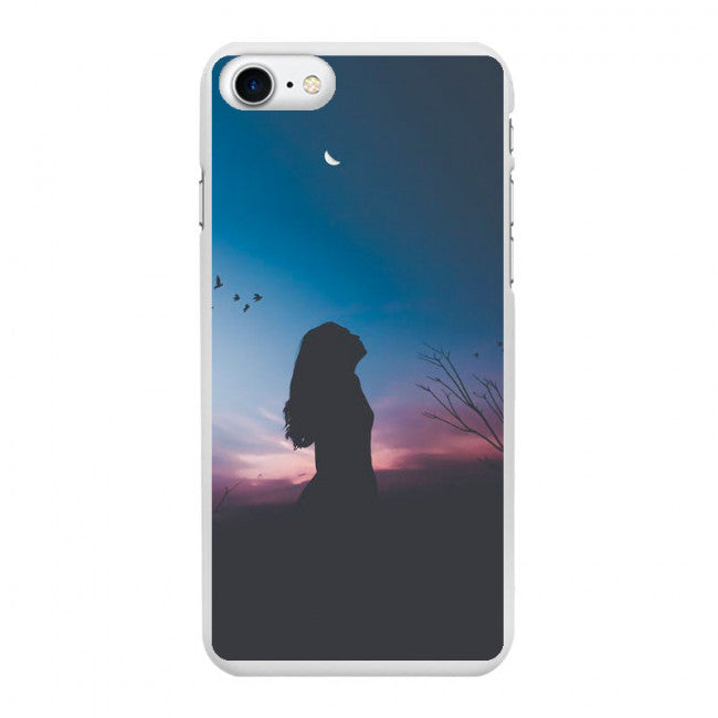Apple iPhone 7 / 8 / SE (2020) Hard case (back printed, white)