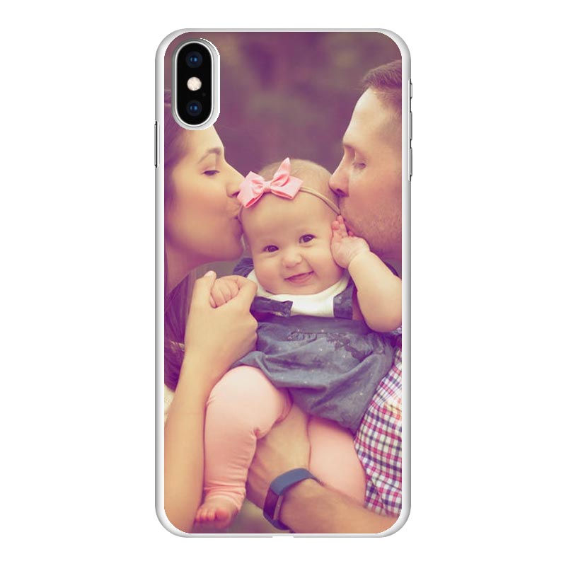 Apple iPhone Xs Max Hard case (back printed, white)