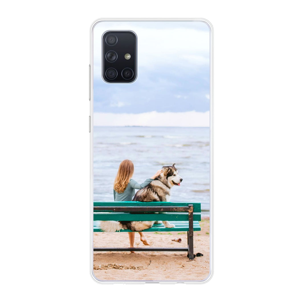 Samsung Galaxy A71 Soft case (back printed, transparent)