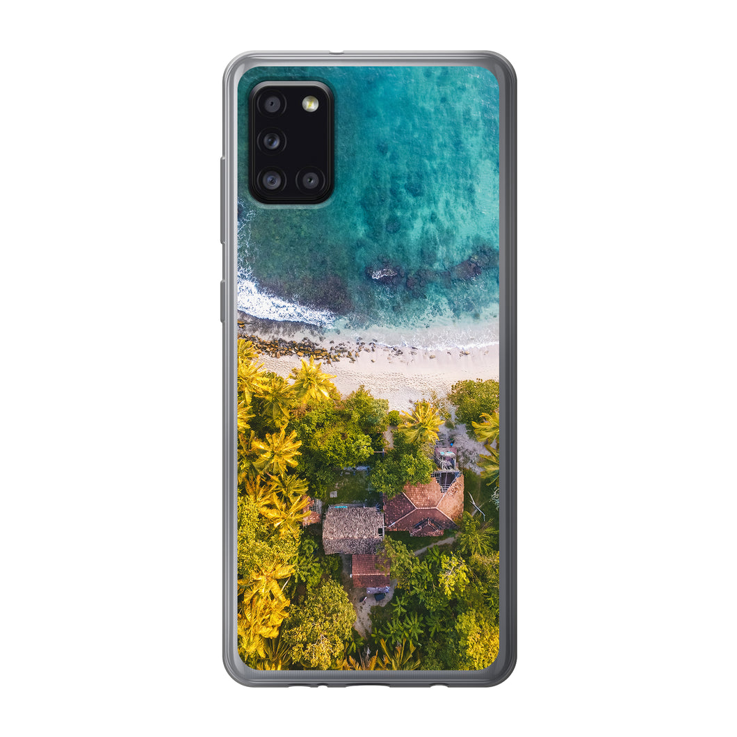 Samsung Galaxy A31 Soft case (back printed, transparent)