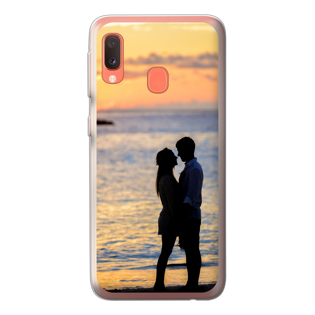 Samsung Galaxy A20e soft case (back printed, transparent)